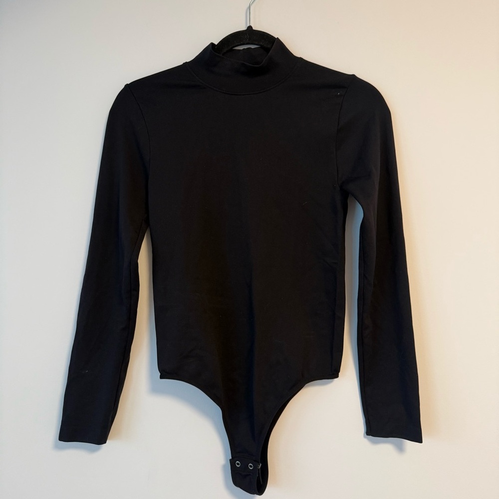 Dynamite Black Turtleneck Bodysuit